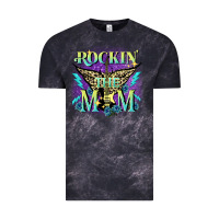 Cloud Black Rockin' the mom Mother's Day Vintage Tee - FaDigitalArtStudio