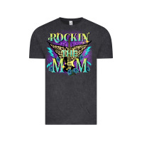 Vintage Black Rockin' the mom Mother's Day Vintage Tee - FaDigitalArtStudio