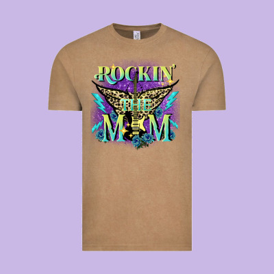 Rockin' The Mom Mother's Day Vintage Tee Designed By Fadigitalartstudio