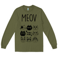 Army Green Meow Long Sleeve Tee - Bettercallsaul