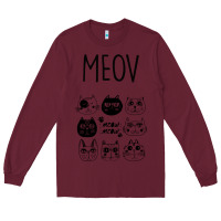 Burgundy Meow Long Sleeve Tee - Bettercallsaul