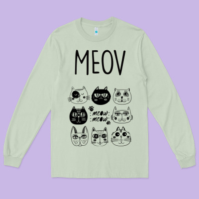 Meow Long Sleeve Tee Designed By Bettercallsaul