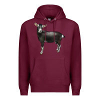 Burgundy Alpine Goat Premium Hoodie - LillyAllenDesigns