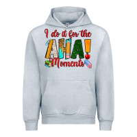 Heather Grey i do it for the aha moments Urban Hoodie - RanaPortraitStore