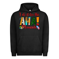 Pigment Black i do it for the aha moments Urban Hoodie - RanaPortraitStore