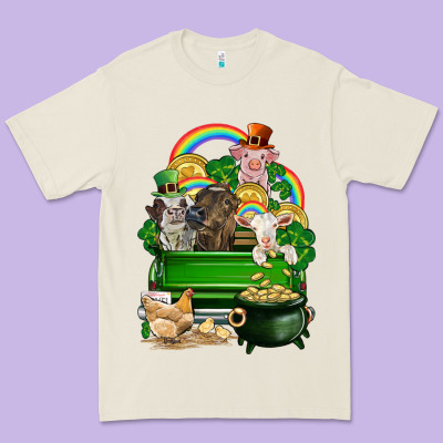 St. Patrick's Day Animal Truck Premium Tee Designed By Cowgirlartshop