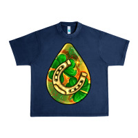 Navy st.patrick's teardrop earrings Urban Heavy Tee - FaDigitalArtStudio