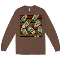 Chestnut african mask seamless pattern Long Sleeve Tee - BundleAndBundleShop