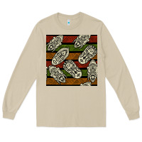 Mushroom african mask seamless pattern Long Sleeve Tee - BundleAndBundleShop