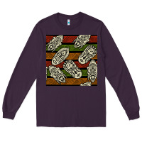 Plum african mask seamless pattern Long Sleeve Tee - BundleAndBundleShop