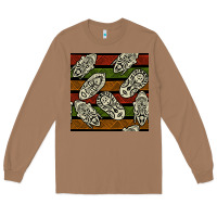 Toasted Coconut african mask seamless pattern Long Sleeve Tee - BundleAndBundleShop