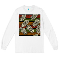 White african mask seamless pattern Long Sleeve Tee - BundleAndBundleShop