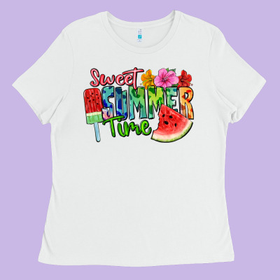 Sweet Summer Time Ladies Tee Designed By Fadigitalartstudio