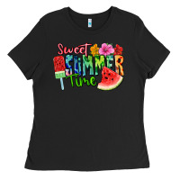 Black Sweet summer time Ladies Tee - FaDigitalArtStudio