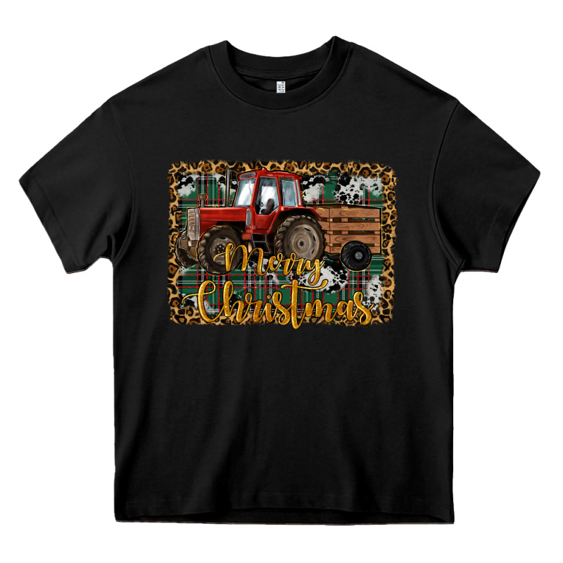 Merry Christmas Farm Tractor Heavy Core Tee by RanaPortraitStore | Teevron