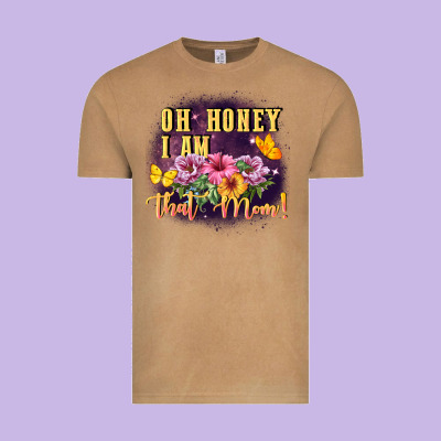 Oh Honey I Am That Mom Vintage Tee Designed By Fadigitalartstudio
