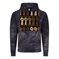 Cloud Black melanin rised fist seamless pattern Vintage Hoodie - BundleAndBundleShop