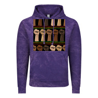 Cloud Purple melanin rised fist seamless pattern Vintage Hoodie - BundleAndBundleShop