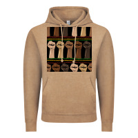 Vintage Coffee melanin rised fist seamless pattern Vintage Hoodie - BundleAndBundleShop