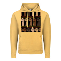 Vintage Mustard melanin rised fist seamless pattern Vintage Hoodie - BundleAndBundleShop