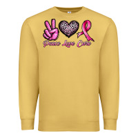 Antique Gold peace love cure Premium Sweatshirt - JahusDesignShop