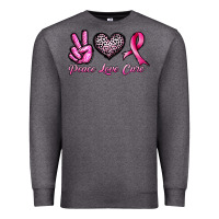 Charcoal Heather peace love cure Premium Sweatshirt - JahusDesignShop
