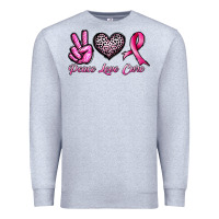 Heather Grey peace love cure Premium Sweatshirt - JahusDesignShop