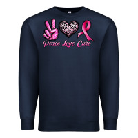 Navy peace love cure Premium Sweatshirt - JahusDesignShop