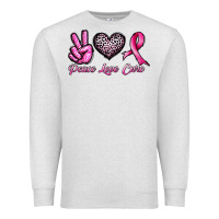Oatmeal Heather peace love cure Premium Sweatshirt - JahusDesignShop