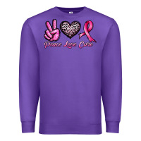 Purple peace love cure Premium Sweatshirt - JahusDesignShop