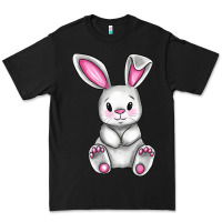 Black Cute bunny Easter Premium Tee - CowGirlArtShop