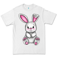 White Cute bunny Easter Premium Tee - CowGirlArtShop