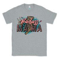 Heather Grey Badass Mama Mother's Day png sublimation design do Classic Tee - CowGirlArtShop