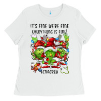 White its fine were fine everything is fine cnacrew Ladies Tee - FaDigitalArtStudio