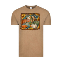 Vintage Coffee pumpkins with sunflowers Vintage Tee - RanaPortraitStore