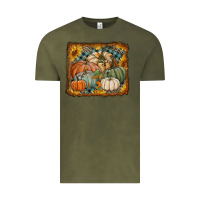 Vintage Olive pumpkins with sunflowers Vintage Tee - RanaPortraitStore
