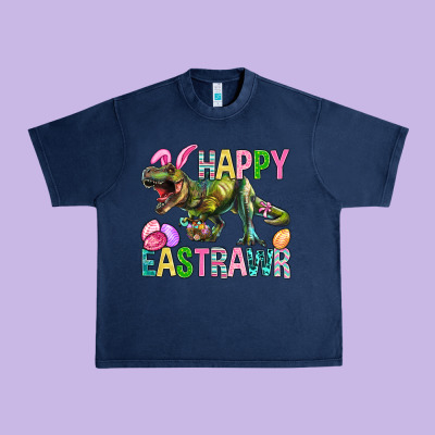 Happy Eastrawr Easter Urban Heavy Tee Designed By Bundleandbundleshop