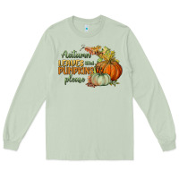 Matcha autumn leaves and pumpkins please Long Sleeve Tee - BundleAndBundleShop