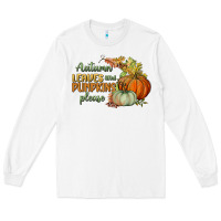 White autumn leaves and pumpkins please Long Sleeve Tee - BundleAndBundleShop