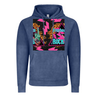 Vintage Denim freedom rocks seamless pattern Vintage Hoodie - BundleAndBundleShop