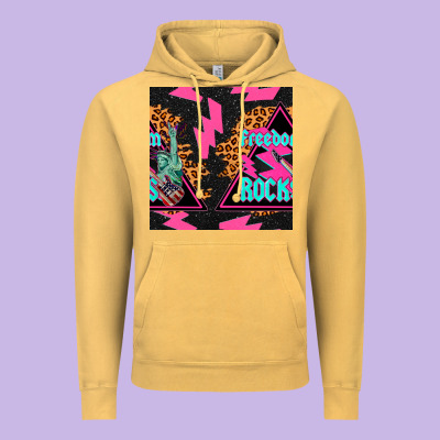 Freedom Rocks Seamless Pattern Vintage Hoodie Designed By Bundleandbundleshop