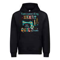 Black i sew a piece of my heart into every quilt i make Urban Hoodie - RanaPortraitStore