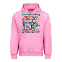 Fuchsia Pink i sew a piece of my heart into every quilt i make Urban Hoodie - RanaPortraitStore