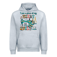 Heather Grey i sew a piece of my heart into every quilt i make Urban Hoodie - RanaPortraitStore
