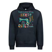 Navy i sew a piece of my heart into every quilt i make Urban Hoodie - RanaPortraitStore
