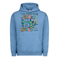 Pigment Pebble Blue i sew a piece of my heart into every quilt i make Urban Hoodie - RanaPortraitStore