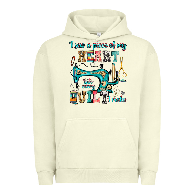 I Sew A Piece Of My Heart Into Every Quilt I Make Urban Hoodie by RanaPortraitStore | Teevron