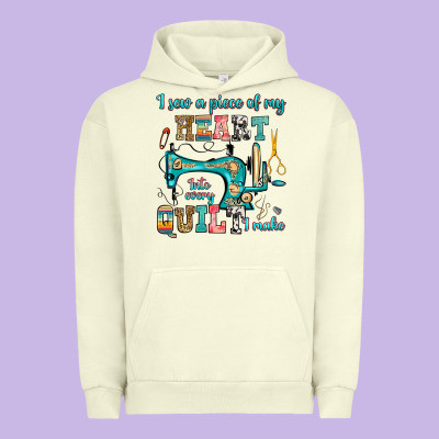 I Sew A Piece Of My Heart Into Every Quilt I Make Urban Hoodie Designed By Ranaportraitstore