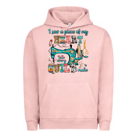 Pigment Salmon i sew a piece of my heart into every quilt i make Urban Hoodie - RanaPortraitStore
