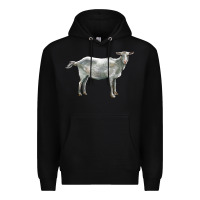 Black saanen goat Premium Hoodie - LillyAllenDesigns